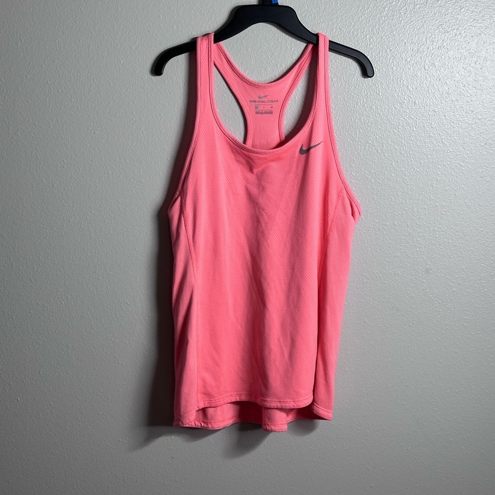 NIKE Dri-FIT Zonal Cooling Relay Tank Top Women's Activewear Orange Size small